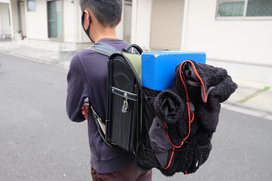 ポケット付きランドセルカバーの使用例